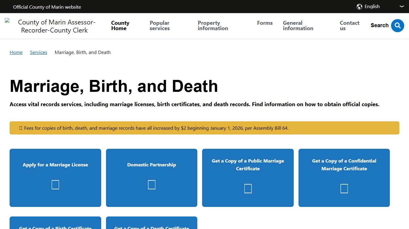 Marriage, Birth, and Death